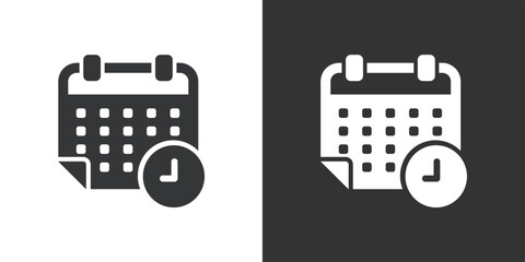 Calendar Schedule icon. Solid glyph series icon