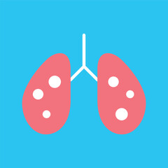 肺に病原菌が入ったアイコン © WAWAWA