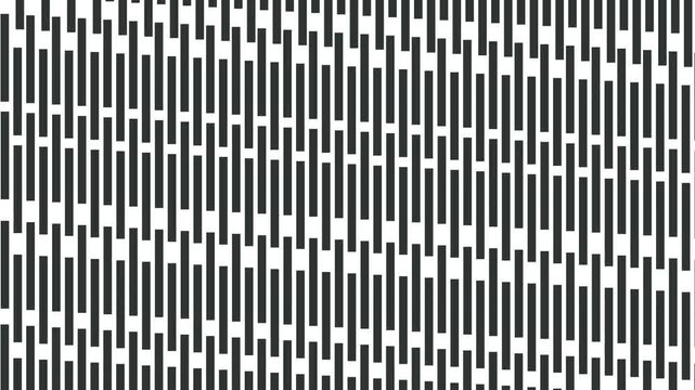 The vertical stripes, located close to each other, move as a common mass, resembling the formation of piano keys.