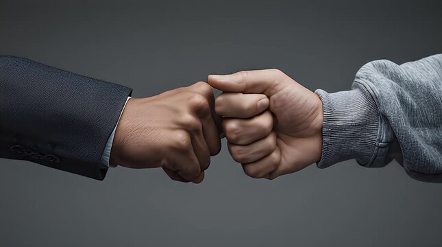 Fist Bump Between Business Partners.