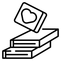 Favorite Book Line Icon
