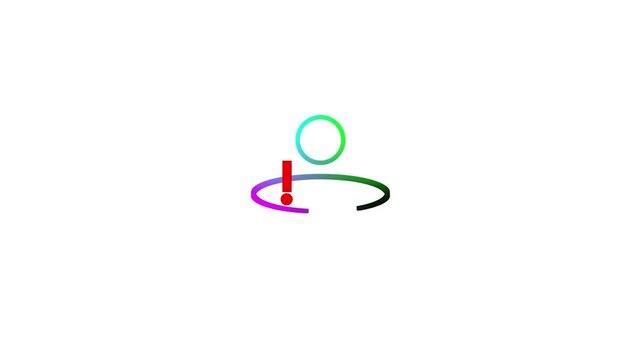 Human Figure Icon with Gradient Aura on White Background symbol person