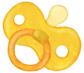 シンプルなおしゃぶりのイラスト
