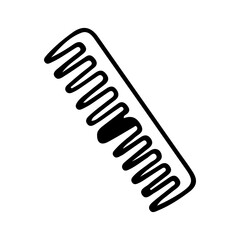 Obraz premium Doodle Hair Comb Icon