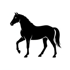 Obraz premium black horse vector illustration