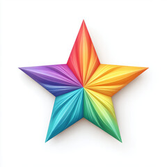 Obraz premium Rainbow star with vibrant colors celebrates pride and lgbtq month spreading joy and unity in bright festive design