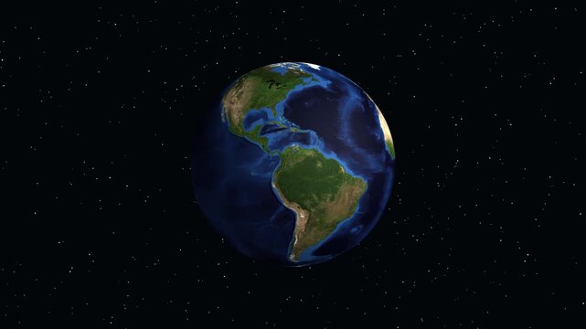 Earth Zoom Animation Transitioning from Space to Macapa Brazil Location