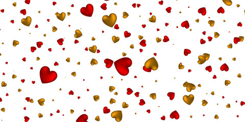 confetti background with gold glitter. valentines day. vector frame. hand drawn texture. love theme for party invite, retail offer and ad. wedding and bridal template with heart confetti..eps.10.