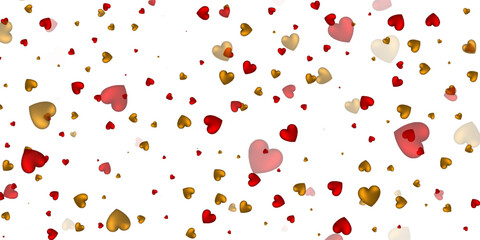 confetti background with gold glitter. valentines day. vector frame. hand drawn texture. love theme for party invite, retail offer and ad. wedding and bridal template with heart confetti..eps.10.