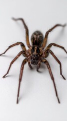 Detailed close-up of an arachnid on a surface.