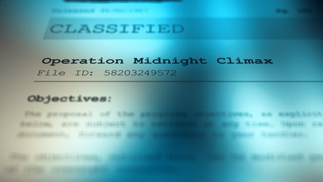 Cinematic Generic Conspiracy Classified Document - Operation Midnight Climax