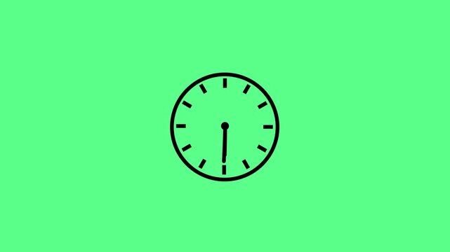 Minimalist clock icon indicating time on white background