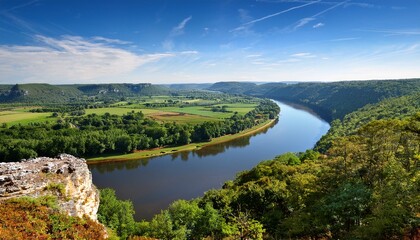 Obraz premium Vue Sur La Dordogne Depuis Le Belvedere De Domme