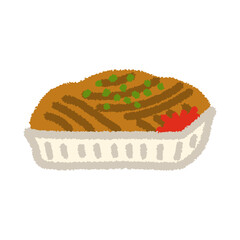 焼きそば イラスト 夏祭り 屋台 縁日 手描き シンプル