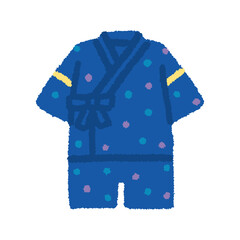 甚平 子ども イラスト 夏祭り 男の子 和装 手描き シンプル