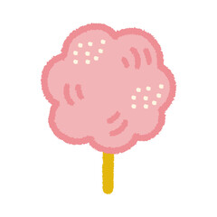綿あめ イラスト 夏祭り 綿菓子 屋台 手描き シンプル