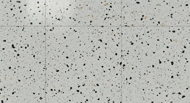 Modern Terrazzo Floor Tile Pattern with Speckled Design.