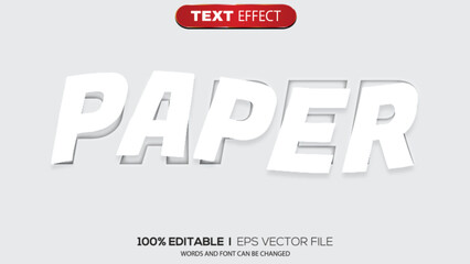 Obraz premium 3d text effect paper theme