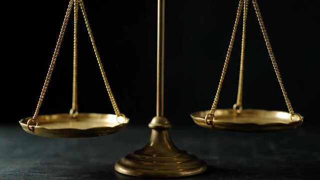 Golden Scales of Justice Balancing Concept