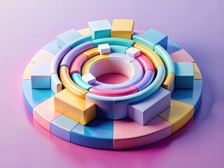 Fototapeta premium Vibrant Circles of Code in a Digital Abyss