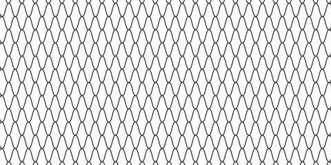 Curved net pattern. Seamless design for sportswear or equipment like soccer goals, volleyball nets, basketball hoops, hockey nets modern © Mansur