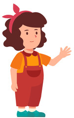 little girl in a red dress