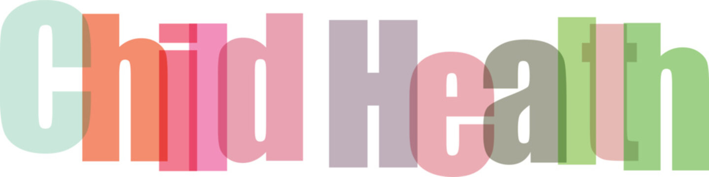 Child Health Overlapping Transparent Text Design