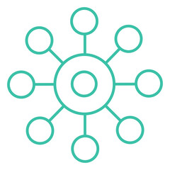 Networking System Outline Icon
