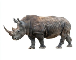Obraz premium A majestic rhinoceros standing proudly.
