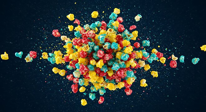 Rainbow Popcorn Burst