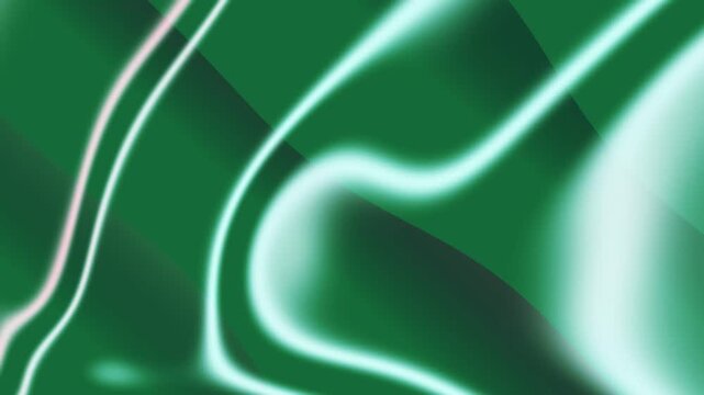 Green Wavy Fabric Texture.