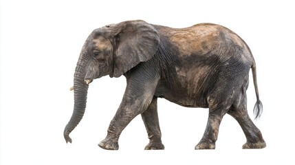 Obraz premium A majestic elephant walking gracefully forward.