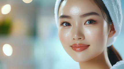 Beauty portraits of female in ultra-realistic commercial photo style.