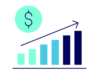 Stocks icon. Finance icon design. Simple filled and outline style. Vector icon.