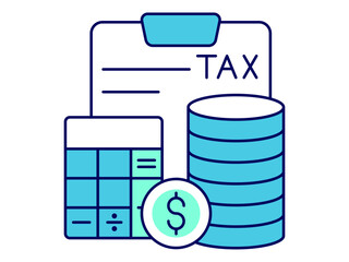 Taxes icon. Finance icon design. Simple filled and outline style. Vector icon.