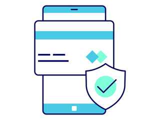 Transaction security icon. Finance icon design. Simple filled and outline style. Vector icon.