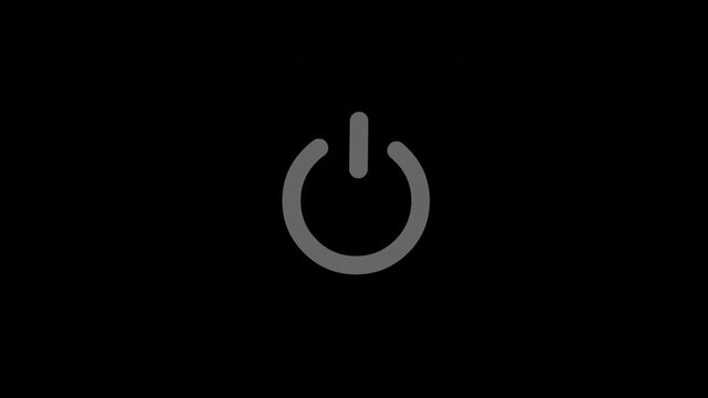 Power Button On Off Loop Animation &ndash; System Startup Shutdown Icon UI Overlay 4K