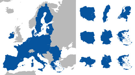 Obraz premium map of europe