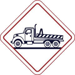 flatbed truck icon silhouette vector icon