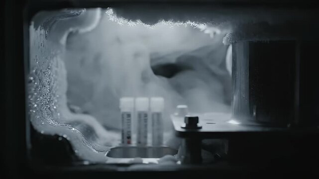 Internal Cryo-Dewar Liquid Nitrogen Mist Macro