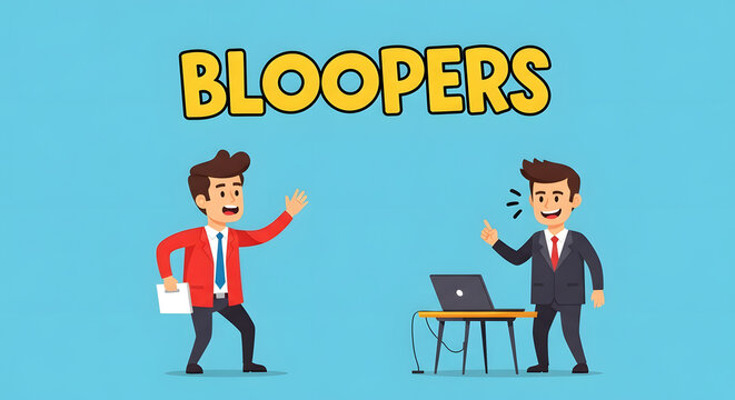 Title card or text representing funny mistakes and outtakes