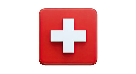 Obraz premium 3D Render of a Swiss Flag Icon