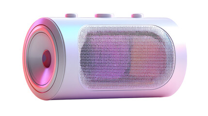 Fototapeta premium Bluetooth speaker, portable music audio device isolated on white background