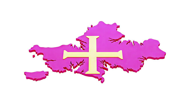 Guernsey Flag Map 3D