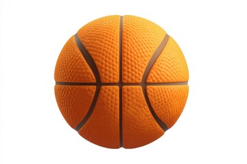 Orange basketball isolated on white background. Classic textured ball for professional and amateur play. Sport, competition and teamwork concept 