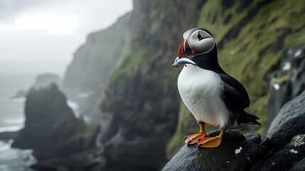 A bird in a natural landscape