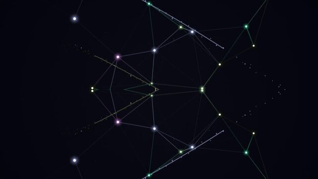 Constellation Pattern in Night Sky, Starry Space, Celestial Map, Astronomy Concept, Dark Background, Top View