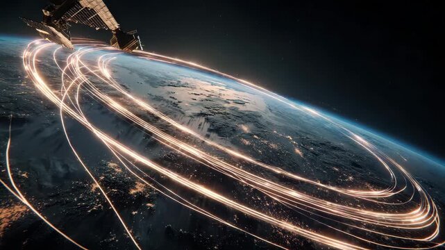 Earth from Space with Sunrise Glow

