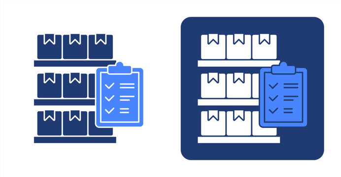 Retail Inventory icon, with contrast background.