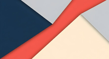 red ribbon on blue background